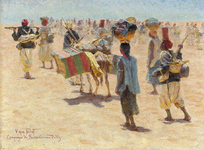 Tirailleurs sénégalais en arrière-garde, esquisse_0