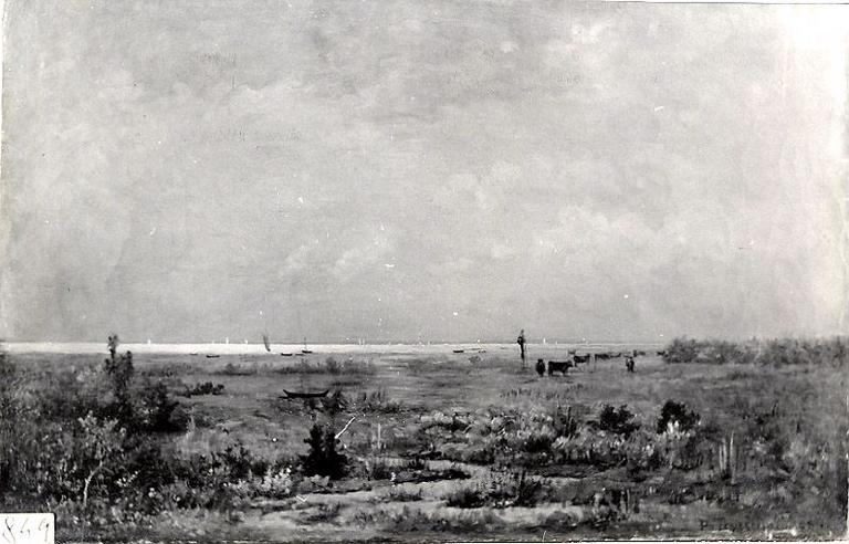 Paysage, Pierre Teyssonnieres, 19e siècle