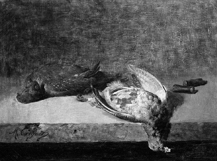 Perdrix grises, Marie Coignet, 4e quart 19e siècle