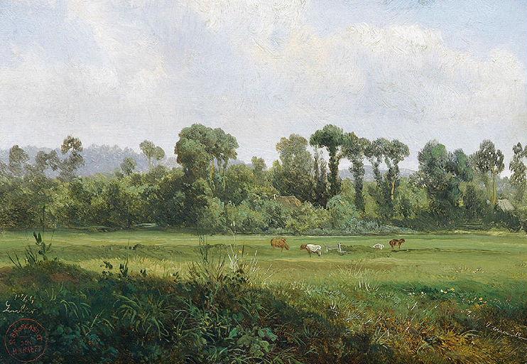 Prairie près de Trouville, Jacques Raymond Brascassat, 2e moitié 19e siècle