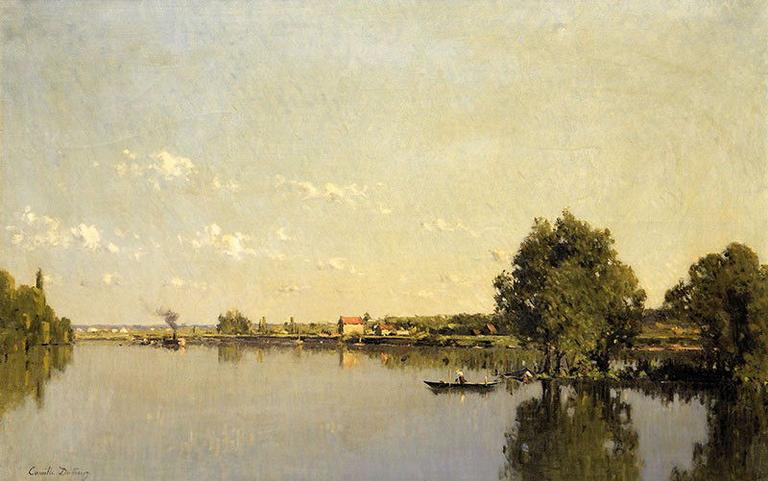 La Seine à Bonnières, Camille Emile Dufour, 4e quart 19e siècle