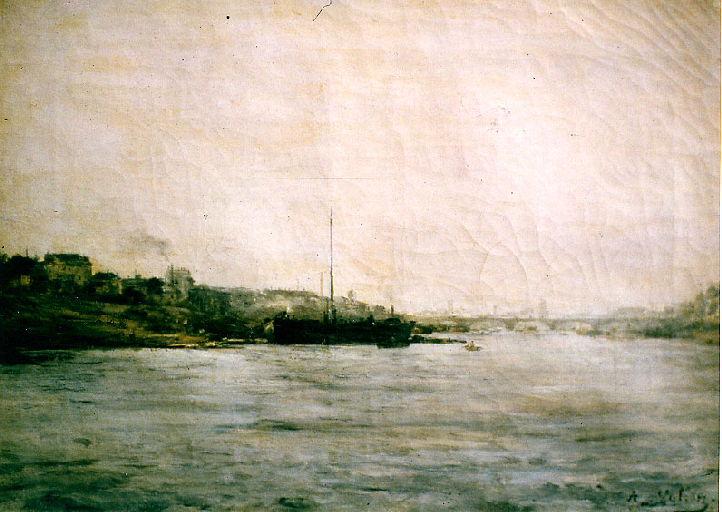 La Seine à Bercy, Antoine Vollon, 2e moitié 19e siècle
