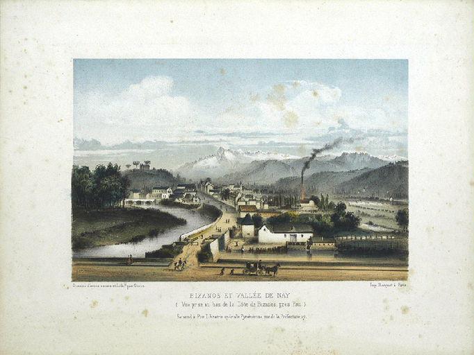 Bizanos et Vallée de Nay, vue prise de la Côte de Bizanos, près de Pau_0