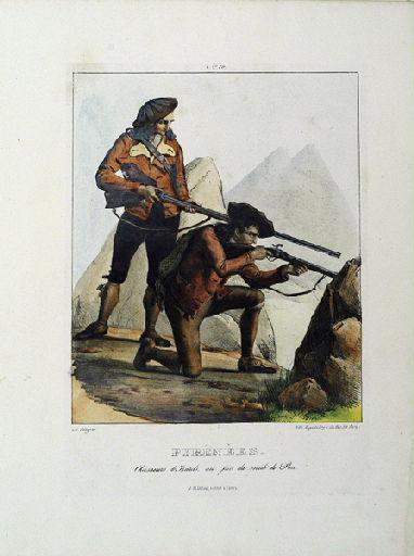 Pyrénées, Chasseurs d'izards au pic du Midi de Pau_0