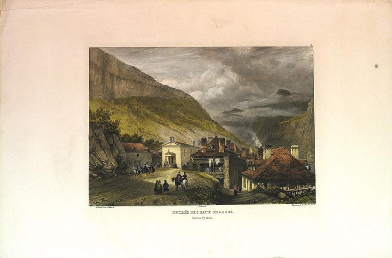 Entrée des Eaux Chaudes, Louis-Julien Jacottet, 1834,1835,1836