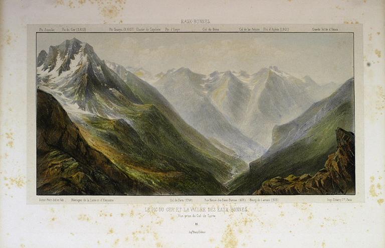 Le Pic du Ger et la vallée des Eaux-Bonnes, Victor Petit, 2e moitié 19e siècle