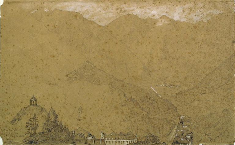 Les Eaux-Bonnes de la montagne au-dessous de la butte du Trésor_0