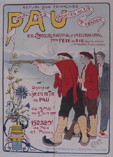 Affiche du XIVè concours national et international de tir à Pau_0