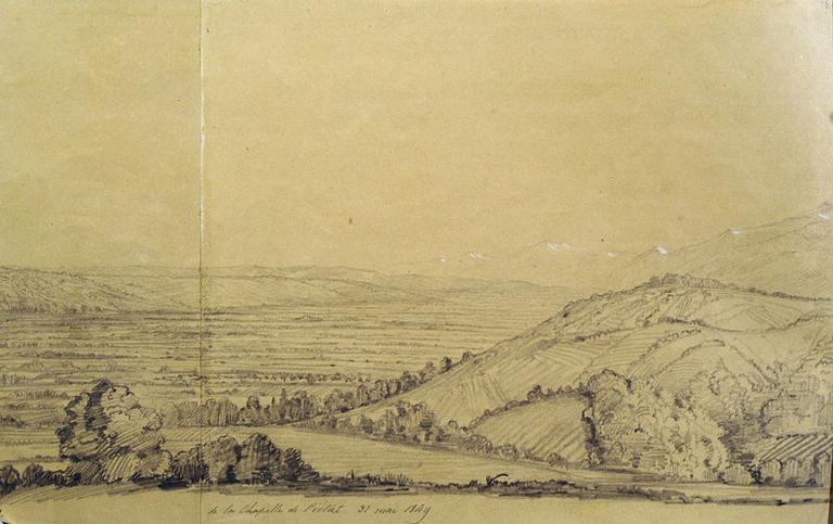 Vue de la chapelle de Piétat, Henri de Triqueti, 1849