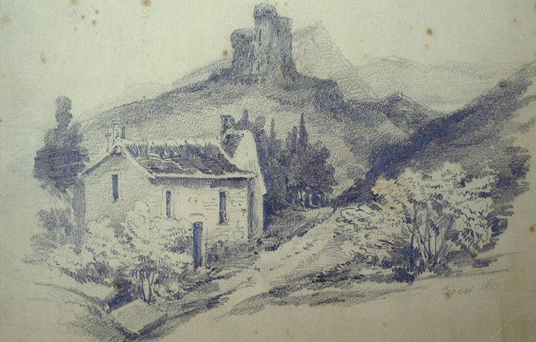 Vue d'une maison campagnarde_0
