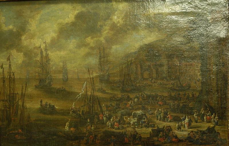 Port de mer, Pieter II Casteels, 17e siècle