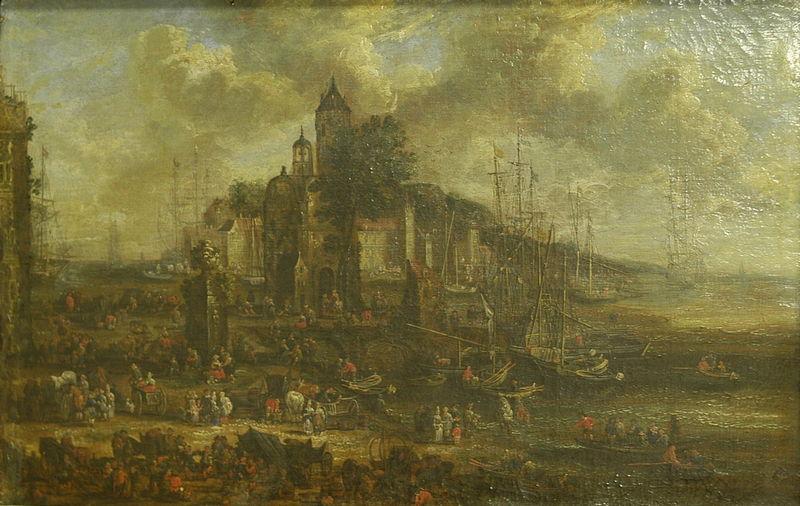 Port de mer, Pieter II Casteels, 17e siècle