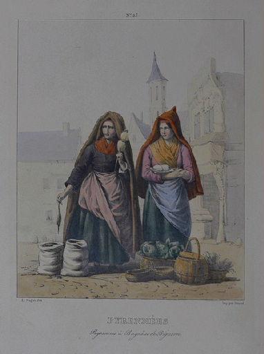 Pyrénées. Paysannes à Bagnères de Bigorre._0
