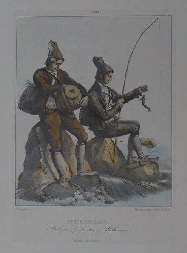 Pyrénées. Pecheurs de Truites à St Sauveur._0