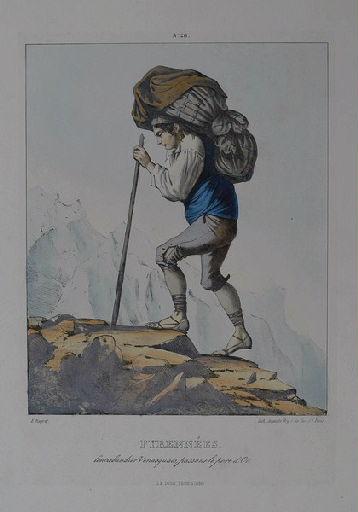 Pyrénées : Contrebandier venasquais, passant le port d'Oo._0