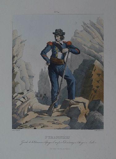 Pyrénées : Garde de la Douane Espagnole au port de Vénasque. Bagnère-de-Luchon._0