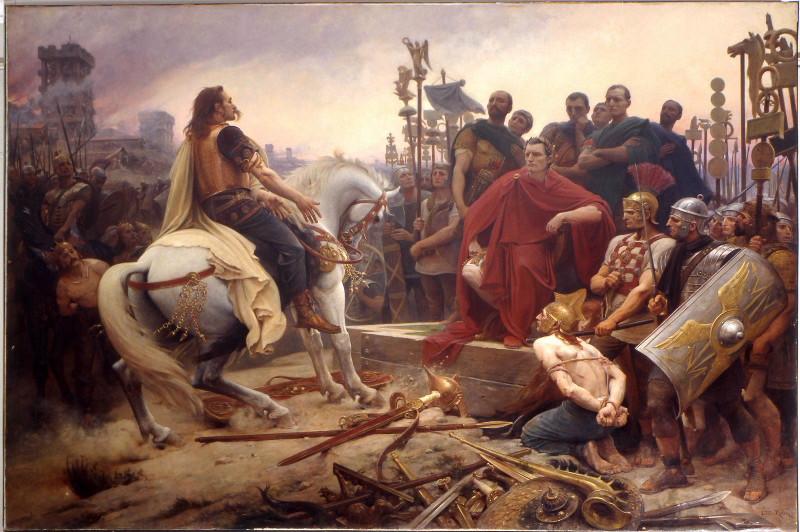 Vercingétorix devant César ; Vercingétorix jette ses armes aux pieds de César_0