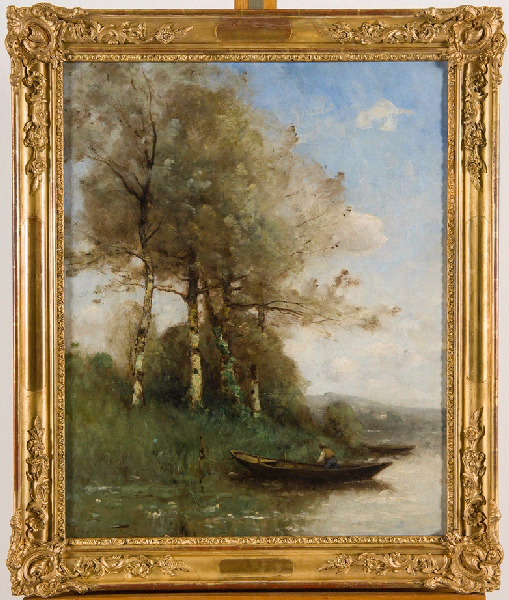 Effet de matin, bouleaux et rivière, Paul Désiré Trouillebert, 4e quart 19e siècle