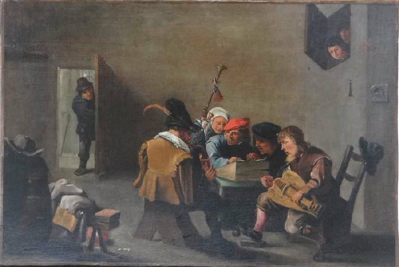 Une Tabagie (Le titre correspond mal à la scène d'intérieur représentant des musiciens.)_0
