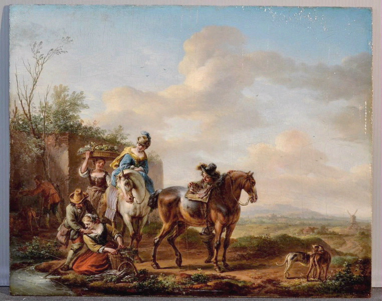 Le départ pour la chasse, Carel van Falens, 1ère moitié 18e siècle