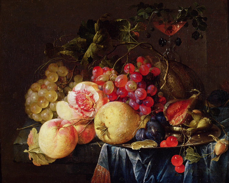 Fruits et accessoires (Nature morte), Cornelis de Heem, 2e moitié 17e siècle