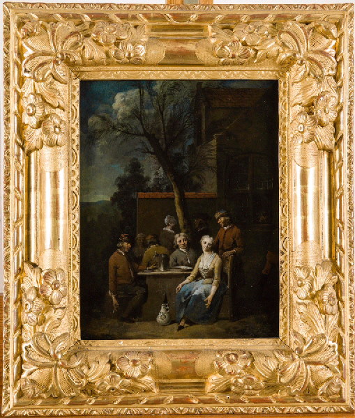 Scène de buveurs, Jan Baptist Lambrechts, 1ère moitié 18e siècle
