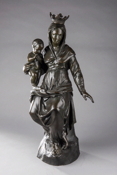 Vierge et l'Enfant, assise, Charles Crozatier, 1854