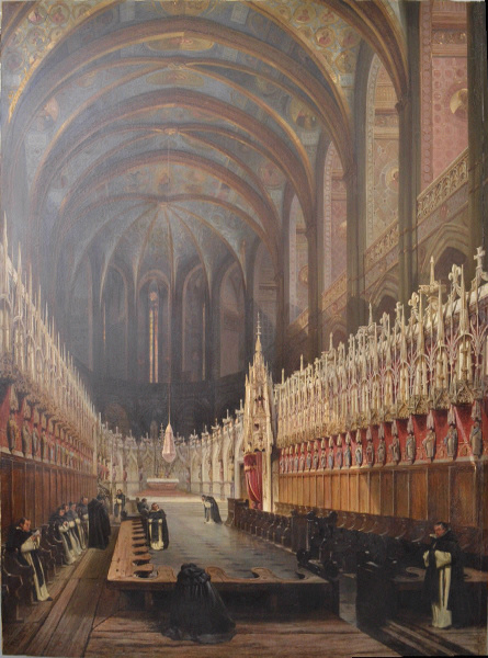Intérieur de la cathédrale d'Albi, Adrien Dauzats, 1832