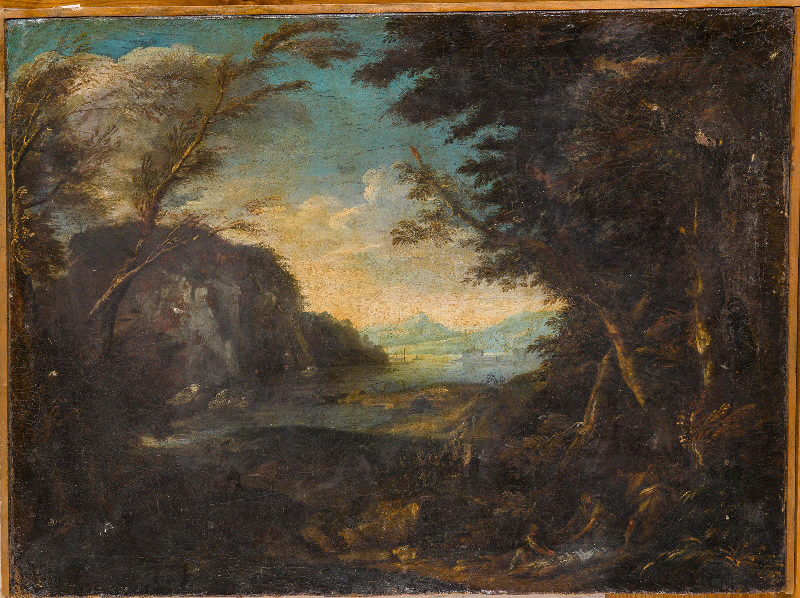 Paysage ; Bord de rivière, 17e siècle
