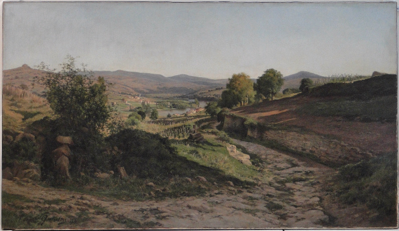 La vallée de l'Allier aux environs de Brassac ; L'Auvergne, vue prise du versant sud de Montpeyroux, Clément Quinton, 1894