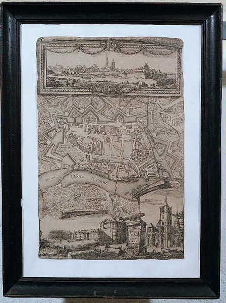 Plan et élévation de la ville d'Auxonne_0