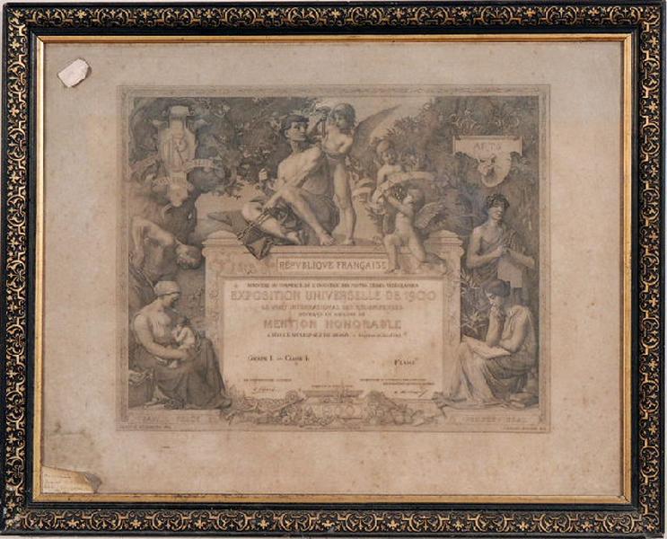 Diplôme de mention honorable à l'Ecole municipale de dessin d'Auxonne_0