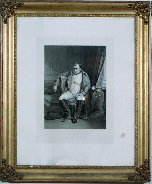 Napoléon à Fontainebleau 31 mars 1814, d'après Paul Delaroche, Jules Francois, 1850