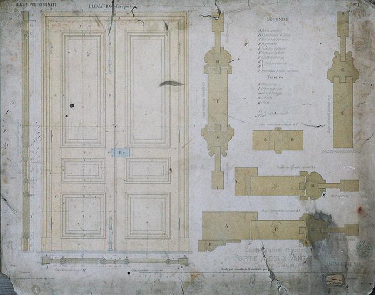 Dessins professionnels : Menuiserie, 4e quart 19e siècle, 1ère moitié 20e siècle