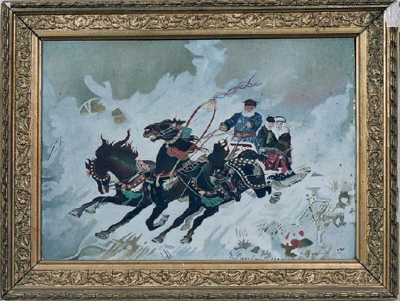 Sortie de bal en troïka, E Gaulard, 1929