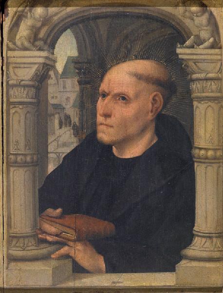 Un Moine bénédictin ; Portrait d'un moine (ancien titre, inventaire, 1901), Jean Bellegambe, 4e quart 15e siècle, 1er quart 16e siècle