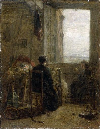 La Raccommodeuse de filet, Adolphe Félix Cals, 19e siècle