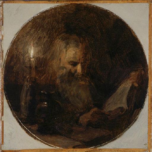 La Lecture à la chandelle, Adolphe Félix Cals, 19e siècle