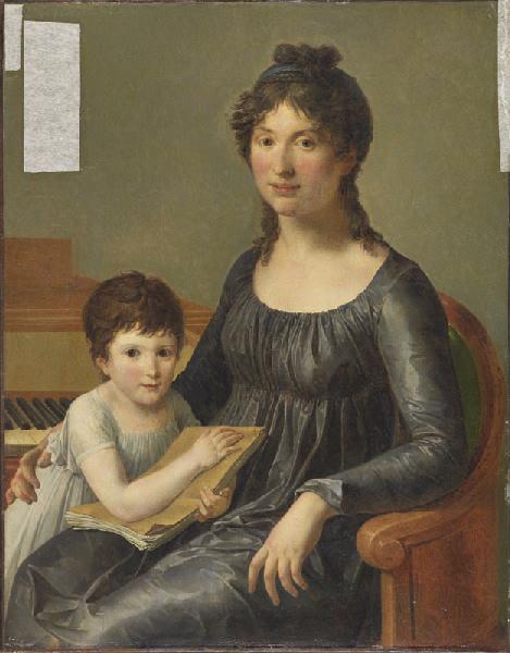 Portrait de Madame Théophile Berlier, née Blanche Marlot et de sa fille_0