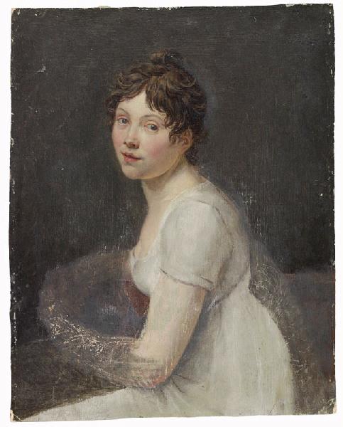 Portrait de jeune femme, Anatole Devosge, 4e quart 18e siècle, 1ère moitié 19e siècle