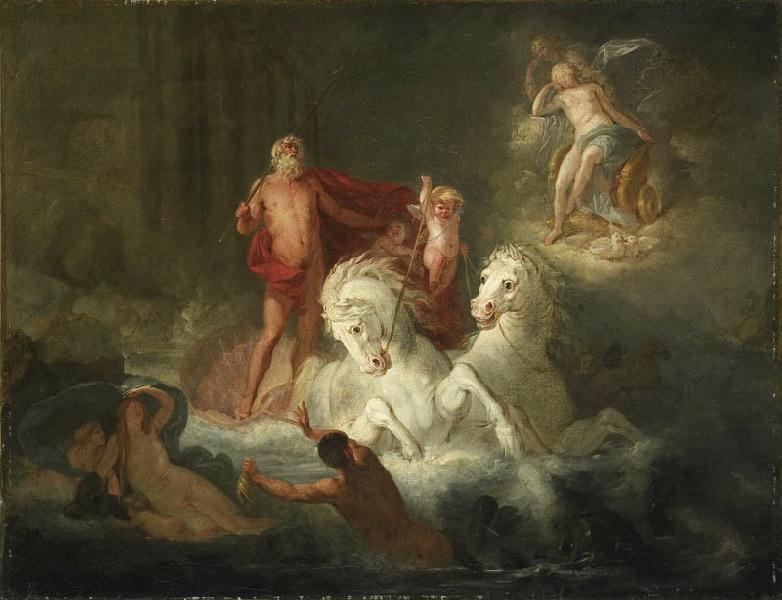 Vénus priant Neptune d'être favorable à Enée (Ce sujet semble plus approprié au tableau vu l'apparition de Vénus dans un char, qui n'aurait rien à faire dans un Triomphe de Neptune. MG 06/2005.) ; Le Triomphe de Neptune (Ancien titre)_1