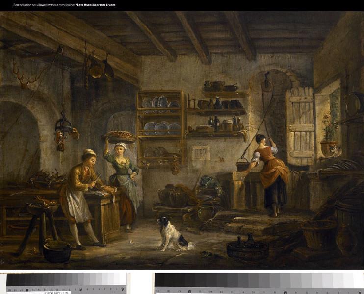 Les Préparatifs du repas, Jean-Baptiste Lallemand, 1761