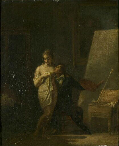 Le Peintre et son modèle, Jean-Baptiste Mallet, 4e quart 18e siècle, 1ère moitié 19e siècle