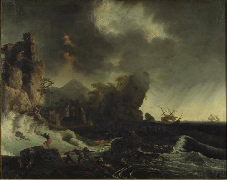Naufrage, Adrien Manglard, 18e siècle