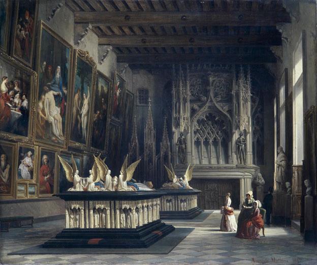 La Salle des Gardes au Musée de Dijon, en 1847, Auguste Mathieu, 1847