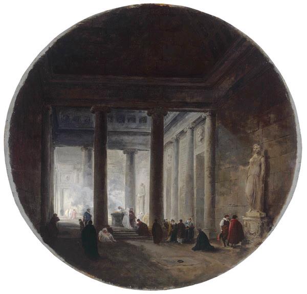 Intérieur d'un temple antique_0
