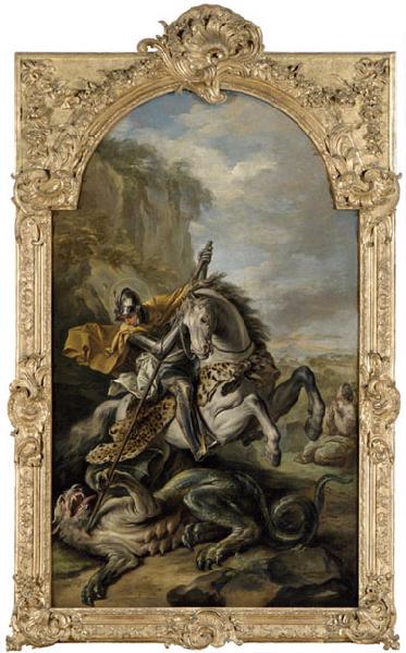Saint Georges terrassant le Dragon, Charles André Van Loo, 1741