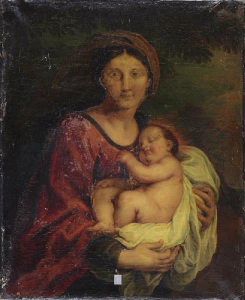 La Vierge tenant l'Enfant Jésus endormi, Мишель Корнель Младший