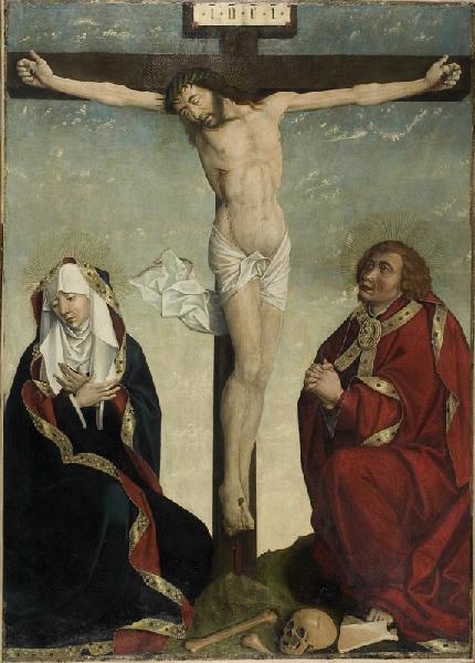 Le Christ en croix entre la Vierge et saint Jean_0