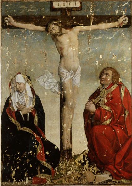 Le Christ en croix entre la Vierge et saint Jean_1